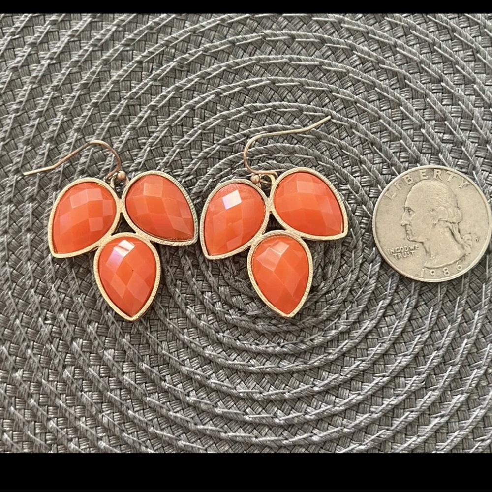 Bundle Baublebar Drop Statement Earrings Gold Ora… - image 2